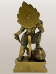 Brass Hanuman Standing on Rock 6"