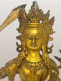 Brass Manjushri Statue 8"