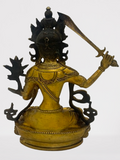 Brass Manjushri Statue 8"