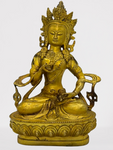 Brass Vajrasattva Statue 8.5"