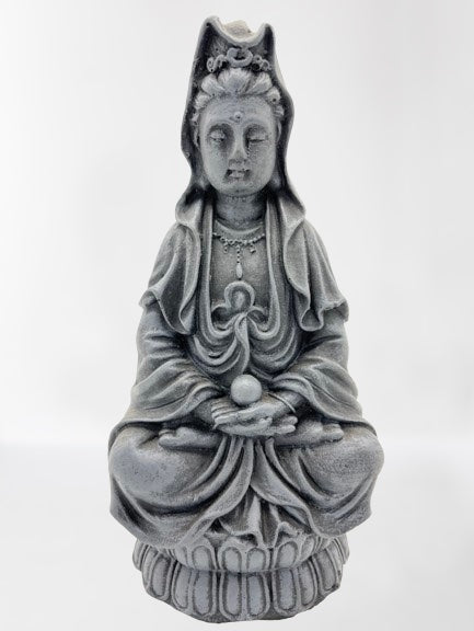 Meditating Quan Yin Statue 8.5"