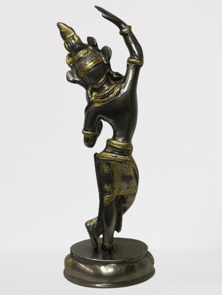 Brass Goddess Maya Devi Statue 8.5"