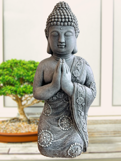 Namaste Buddha Statue Kneeling in Prayer 26"