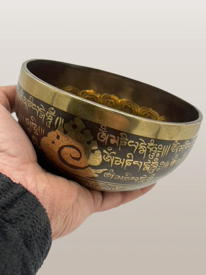 Om Mani Padme Hum Singing Bowl 6"