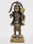 Brass Standing Hanuman with Club Statue 5"