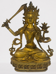 Brass Manjushri Statue 8"