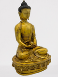 Brass Meditation Buddha Statue 8"