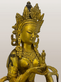 Brass Vajrasattva Statue 8.5"