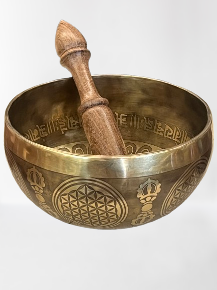 Sri Yantra Handmade Singing Bowl 6"