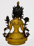 Brass Green Tara Statue 8.5"