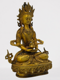 Brass Amitayus Buddha Statue 8.5"