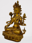 Brass White Tara Statue 8.5"