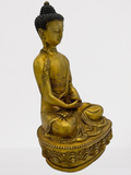 Brass Meditation Buddha Statue 8"