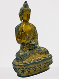 Brass Vitarka Buddha Statue 8"