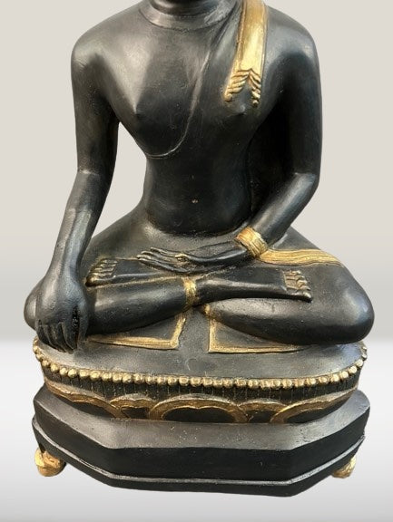 Brass Earth Witness Buddha Statue 27"