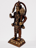 Brass Standing Hanuman with Club Statue 5"