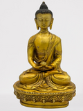 Brass Meditation Buddha Statue 8"