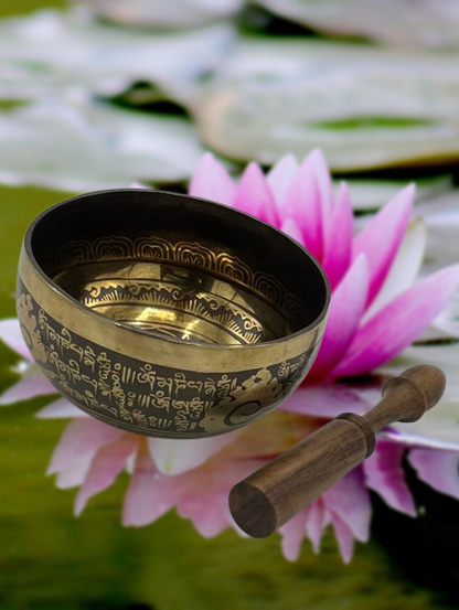 Om Mani Padme Hum Singing Bowl 6"