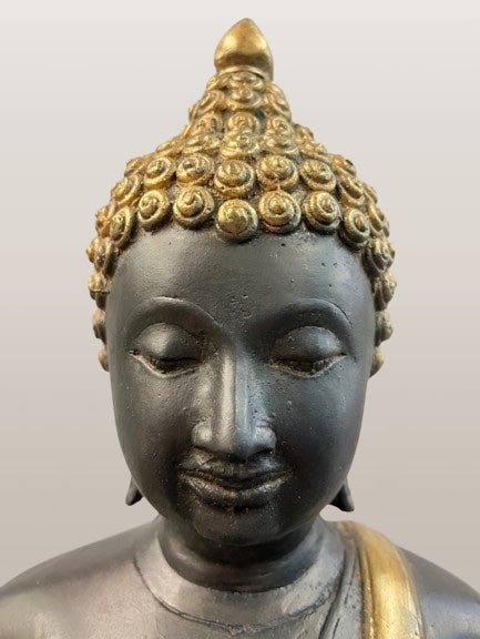 Brass Earth Witness Buddha Statue 27"