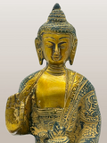 Brass Vitarka Buddha Statue 8"