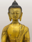 Brass Meditation Buddha Statue 8"