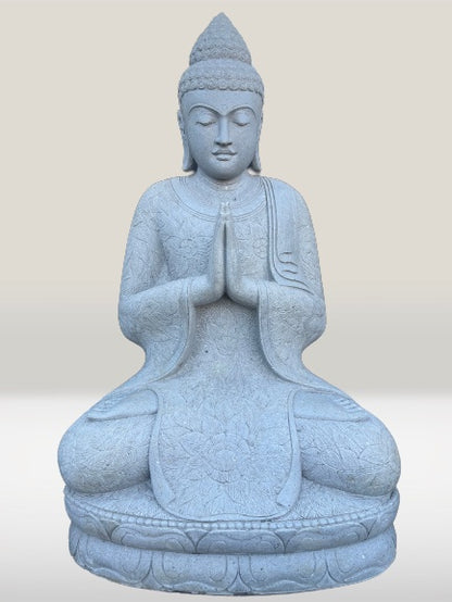 Large Stone Namaste Buddha Statue 62"