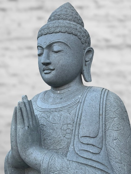 Large Stone Namaste Buddha Statue 62"