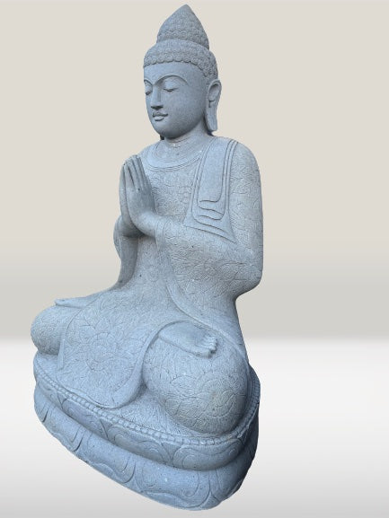 Large Stone Namaste Buddha Statue 62"