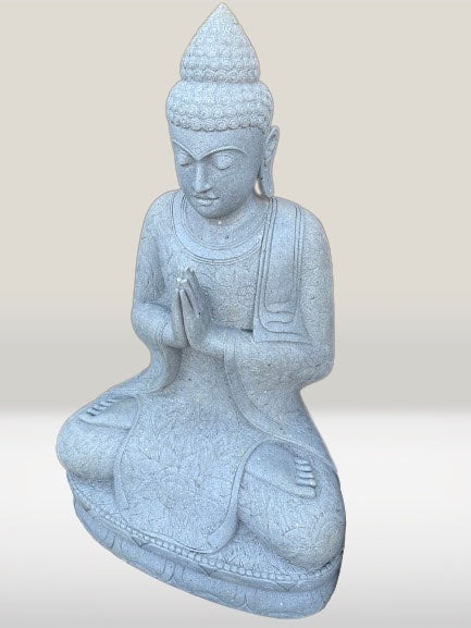 Large Stone Namaste Buddha Statue 62"