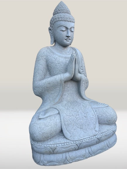 Large Stone Namaste Buddha Statue 62"