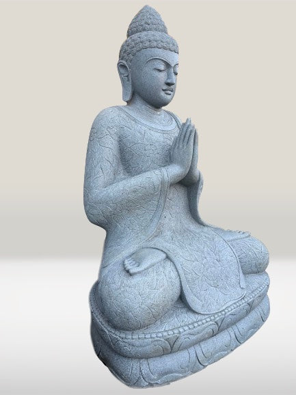 Large Stone Namaste Buddha Statue 62"