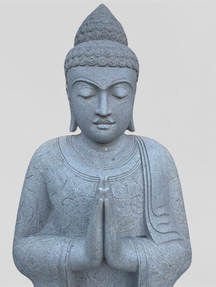 Large Stone Namaste Buddha Statue 62"