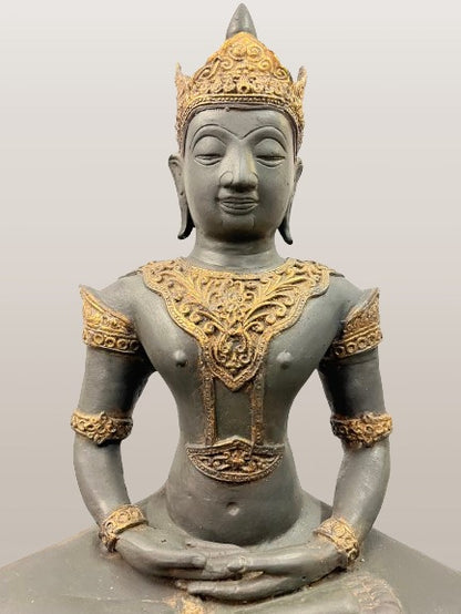 Brass Meditating Royal Buddha Statue 20"