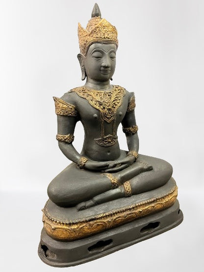 Brass Meditating Royal Buddha Statue 20"