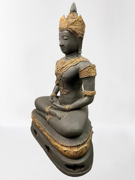 Brass Meditating Royal Buddha Statue 20"