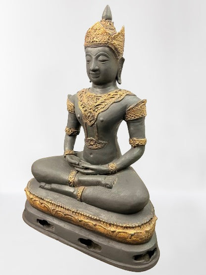 Brass Meditating Royal Buddha Statue 20"