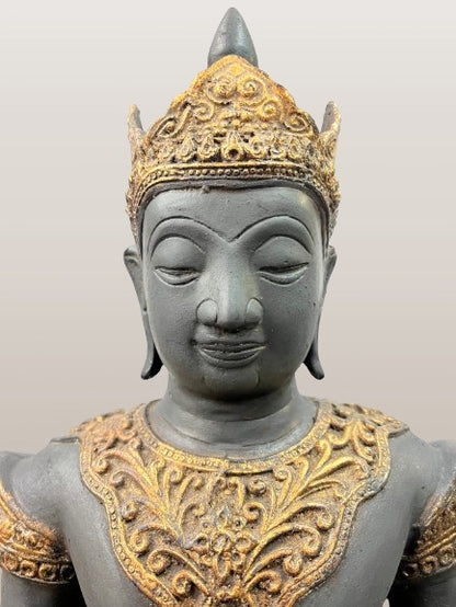 Brass Meditating Royal Buddha Statue 20"