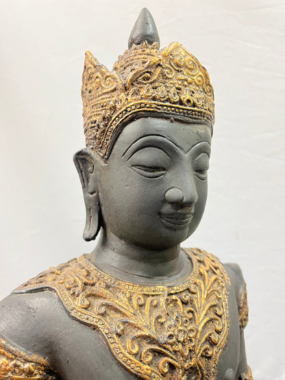 Brass Meditating Royal Buddha Statue 20"