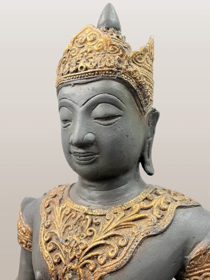 Brass Meditating Royal Buddha Statue 20"