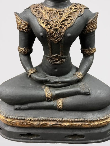 Brass Meditating Royal Buddha Statue 20"