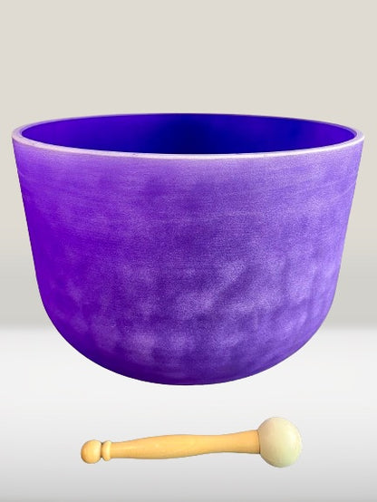 Crystal Singing Bowl 14" Crown Chakra B Note