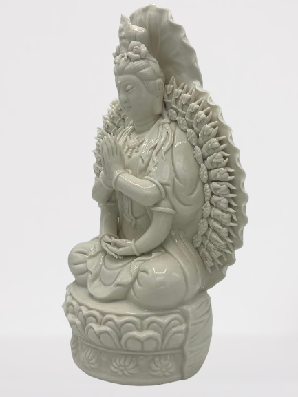 Porcelain Quan Yin of 1000 Arms Statue 12.5"