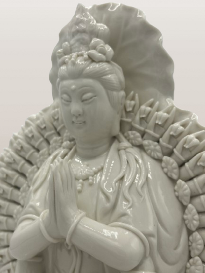 Porcelain Quan Yin of 1000 Arms Statue 12.5"