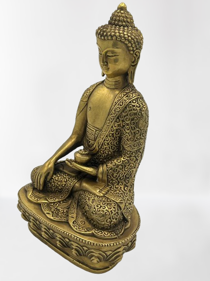 Brass Shakyamuni Earth Witness Buddha 8"