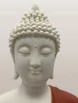 Porcelain Meditating Buddha Statue 12"