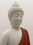 Porcelain Meditating Buddha Statue 12"