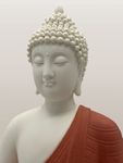 Porcelain Meditating Buddha Statue 12"