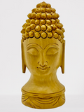 Wood Buddha Head 5"