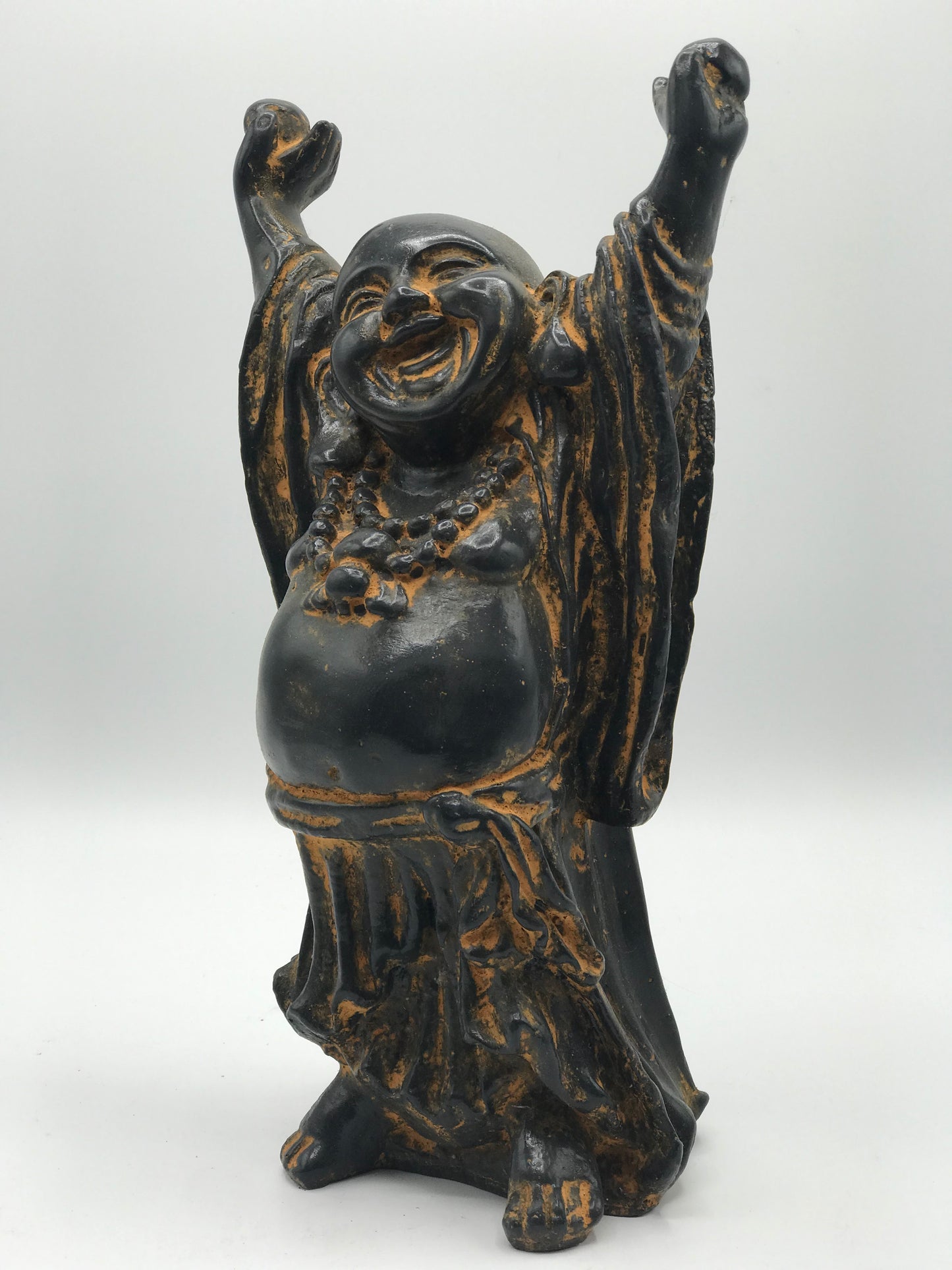 Laughing Happy Wealth Buddha with Hands Up 12"