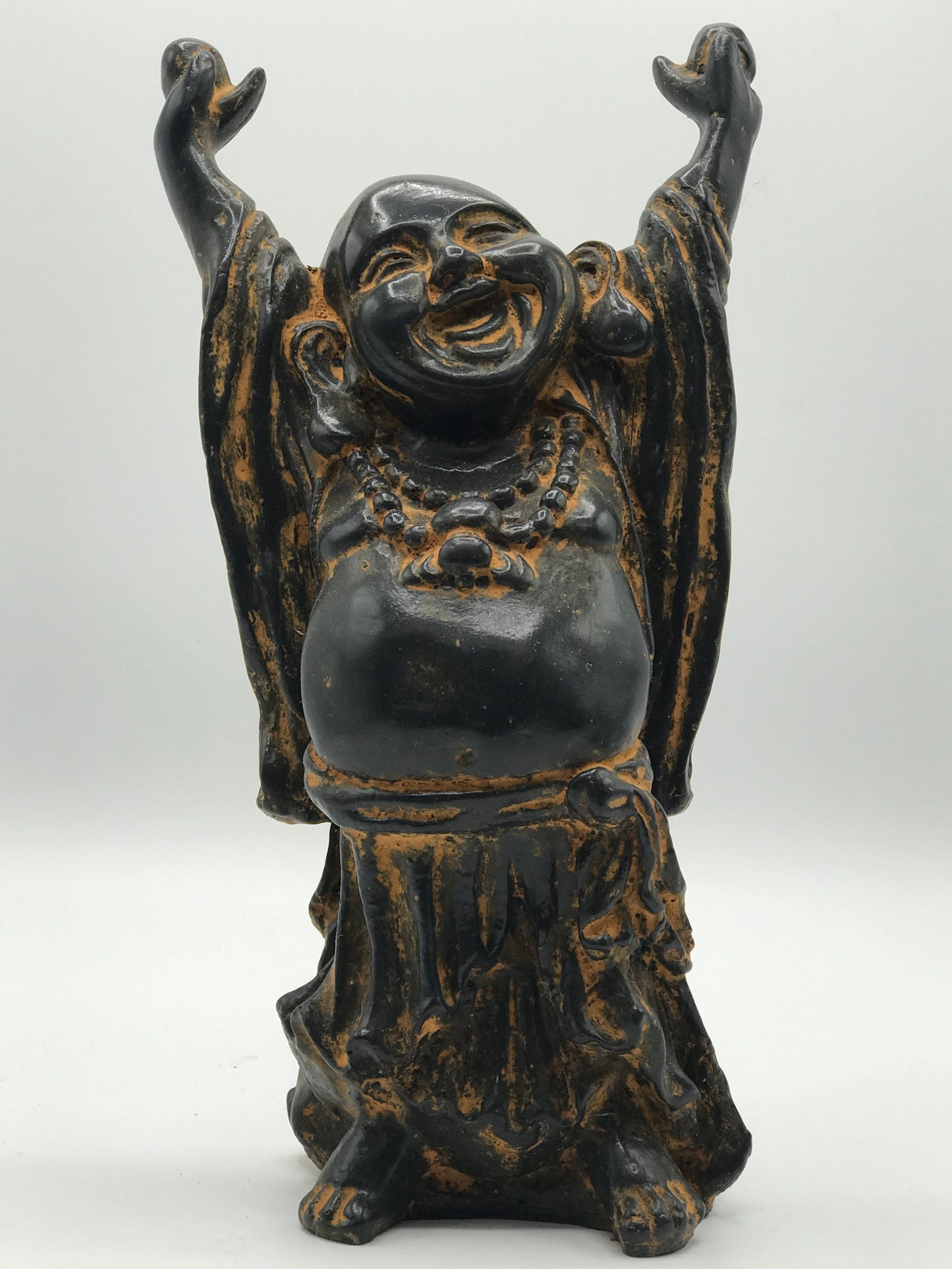 Laughing Happy Wealth Buddha with Hands Up 12"